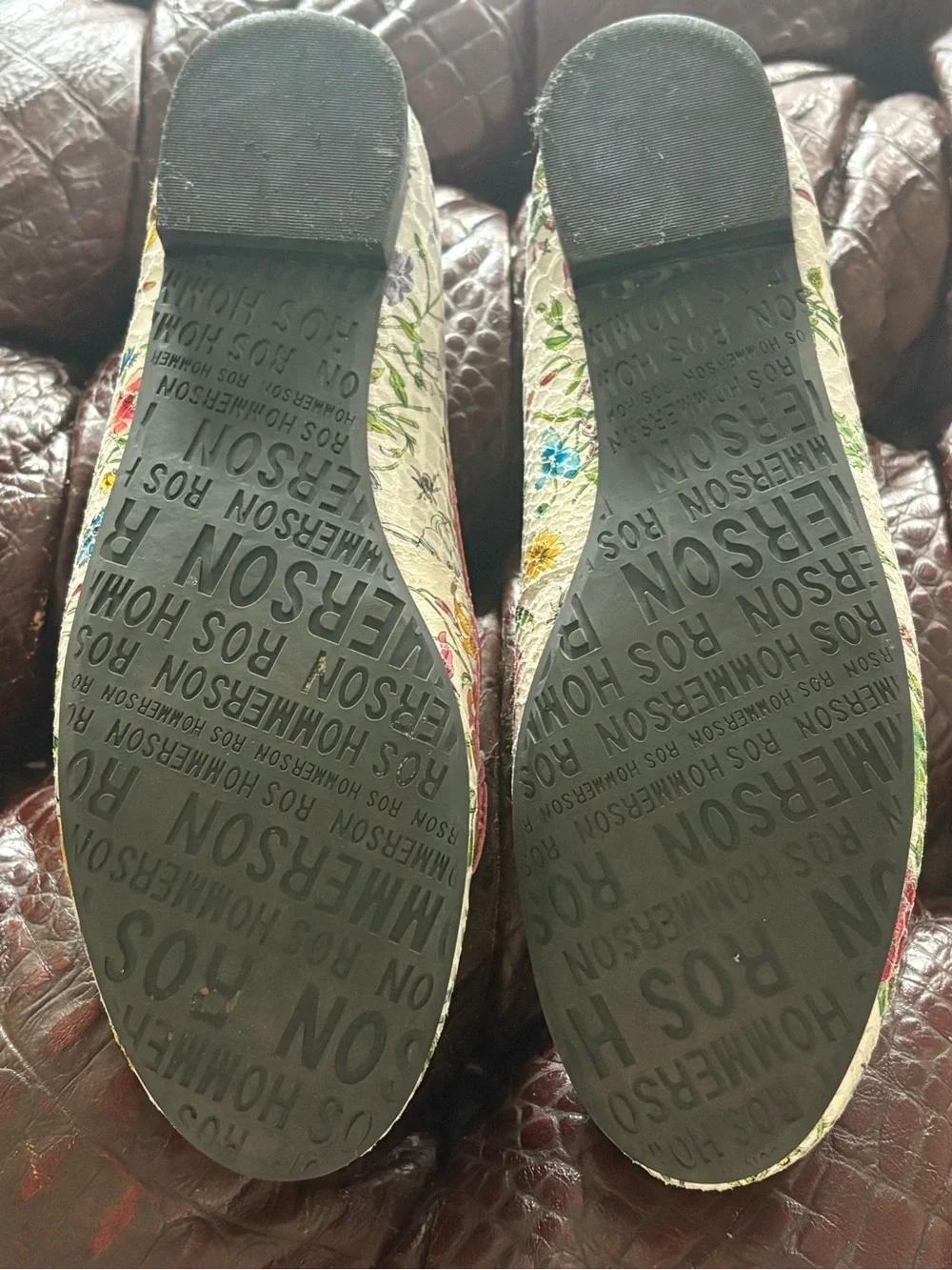 Ros Hommerson‎ Pink Floral Slip-On Loafers 8.5 SS narrow width
